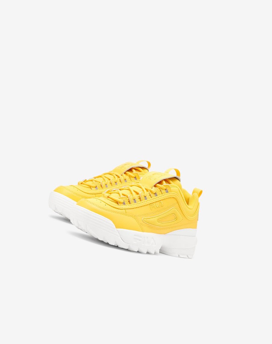 Fila Disruptor 2 Premium Sneakers Amarillo Amarillo Blancas | 02VAOTYSR