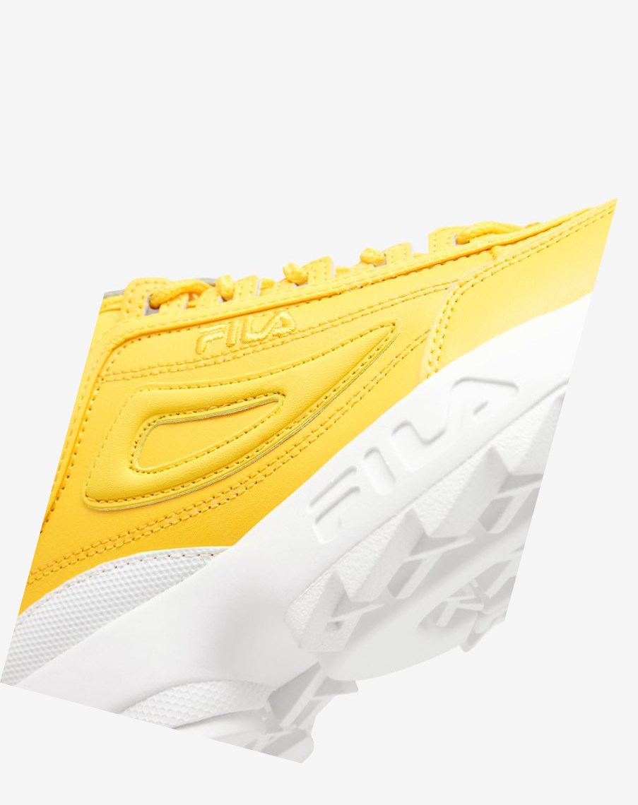 Fila Disruptor 2 Premium Sneakers Amarillo Amarillo Blancas | 02VAOTYSR