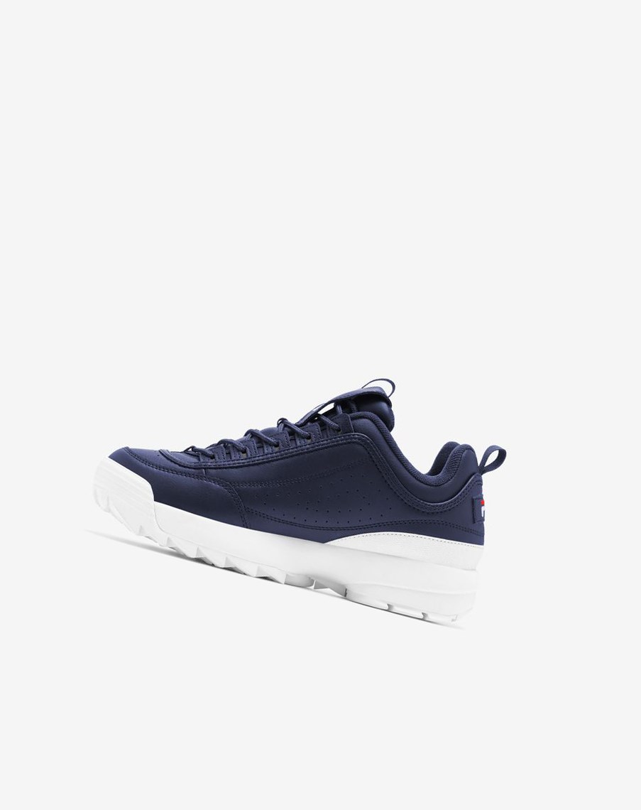 Fila Disruptor 2 Premium Sneakers Azul Marino Blancas Rojas | 24TZBUMRQ