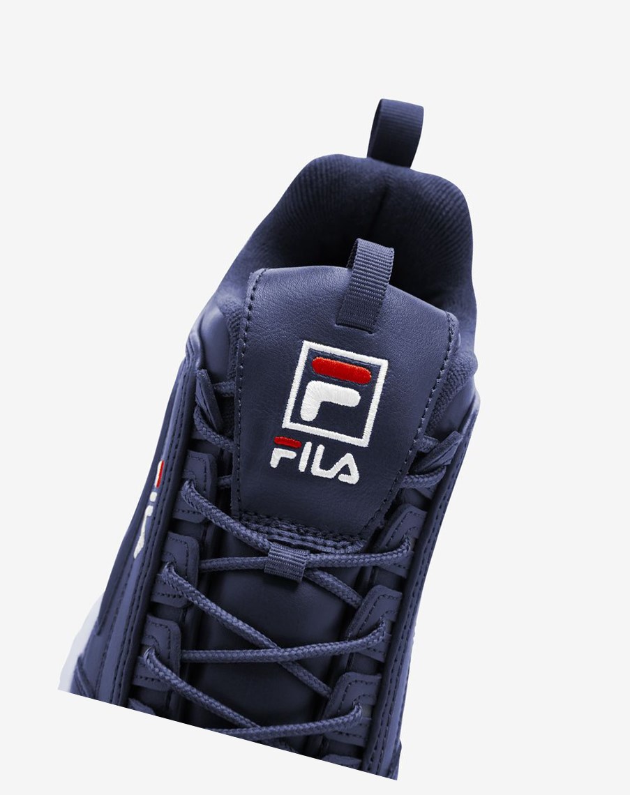 Fila Disruptor 2 Premium Sneakers Azul Marino Blancas Rojas | 24TZBUMRQ