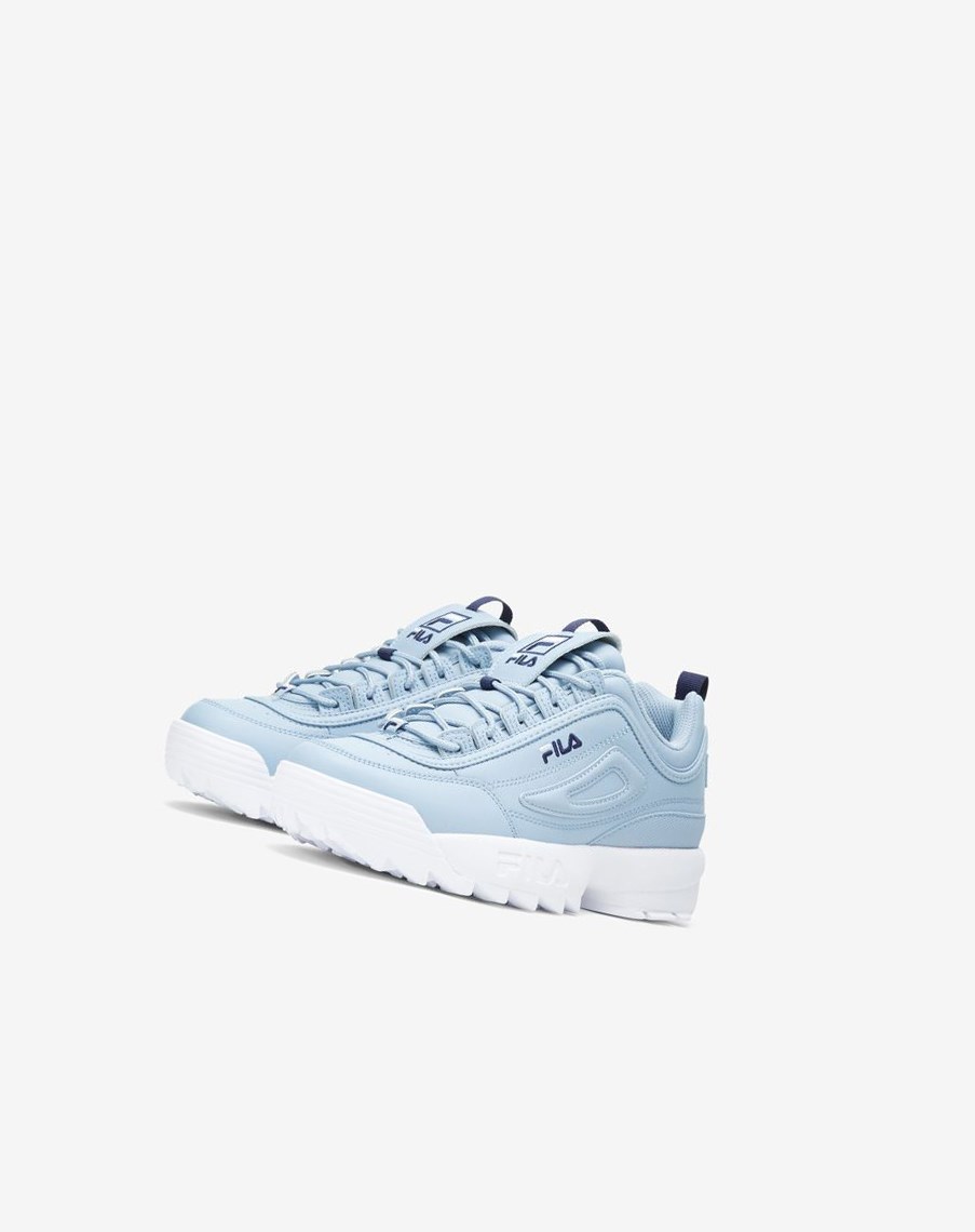 Fila Disruptor 2 Premium Sneakers Azules Blancas | 34ONMSCIV