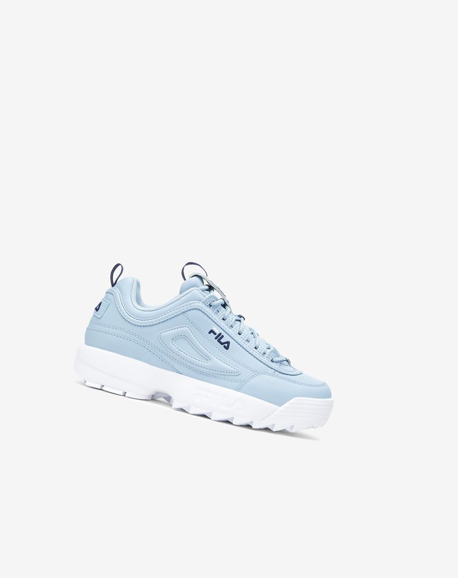 Fila Disruptor 2 Premium Sneakers Azules Blancas | 34ONMSCIV