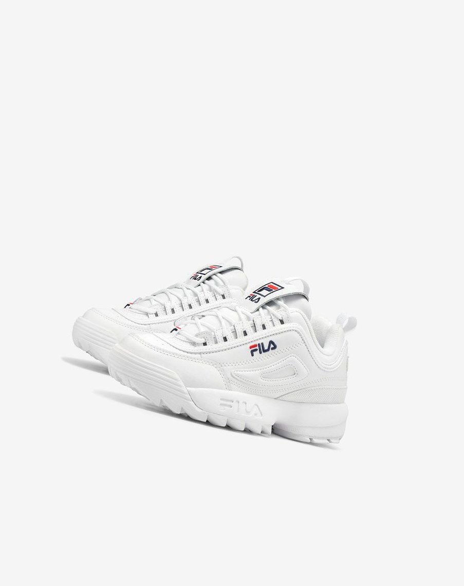 Fila Disruptor 2 Premium Sneakers Blancas Azul Marino Rojas | 29BIYWNLV