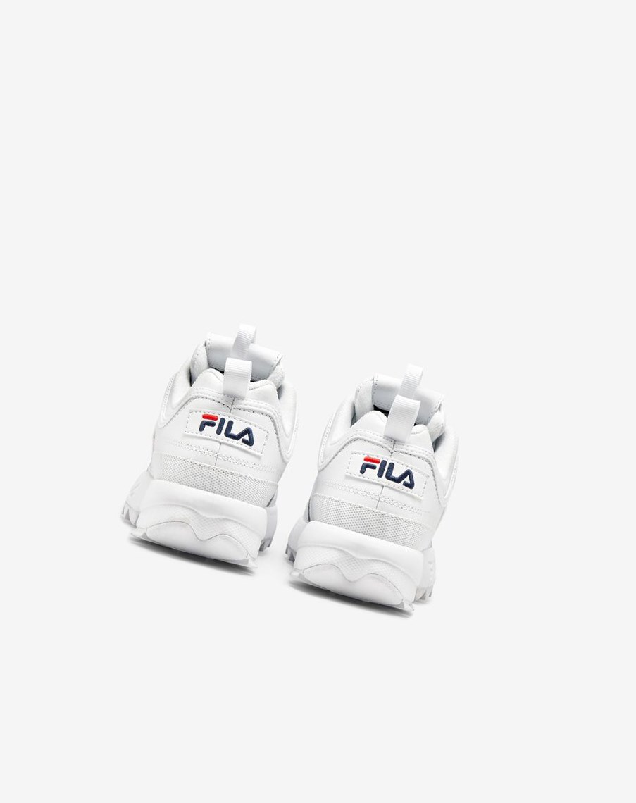 Fila Disruptor 2 Premium Sneakers Blancas Azul Marino Rojas | 45FBMLEAW