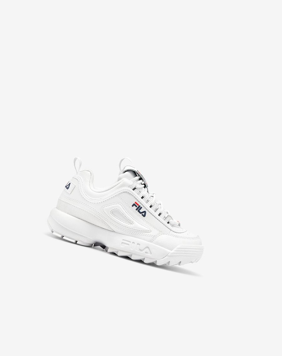 Fila Disruptor 2 Premium Sneakers Blancas Azul Marino Rojas | 64RUBIXPK