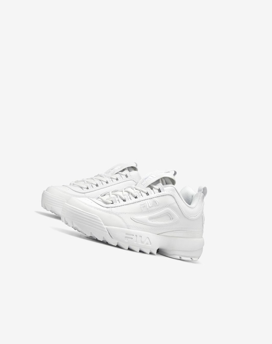 Fila Disruptor 2 Premium Sneakers Blancas Blancas Blancas | 87VXKFJHY