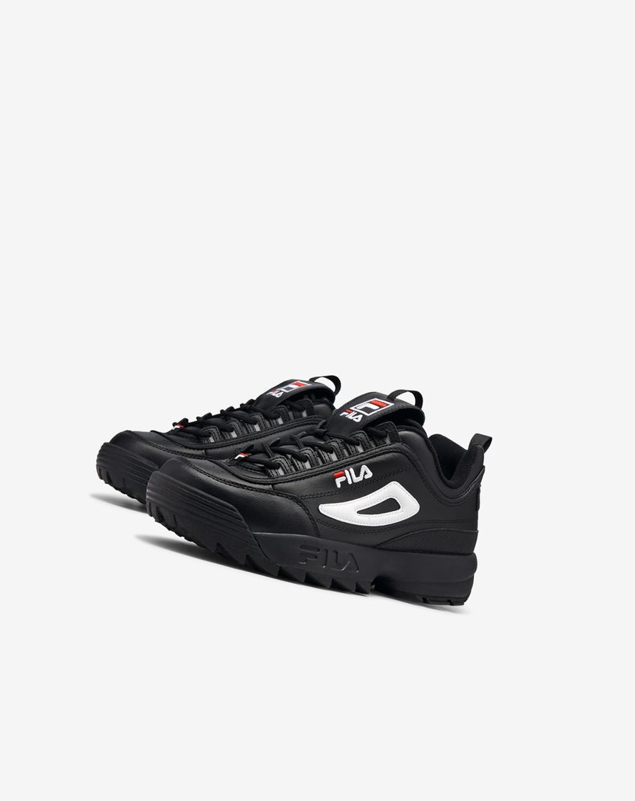 Fila Disruptor 2 Premium Sneakers Negras Blancas Rojas | 13VBDOWHL