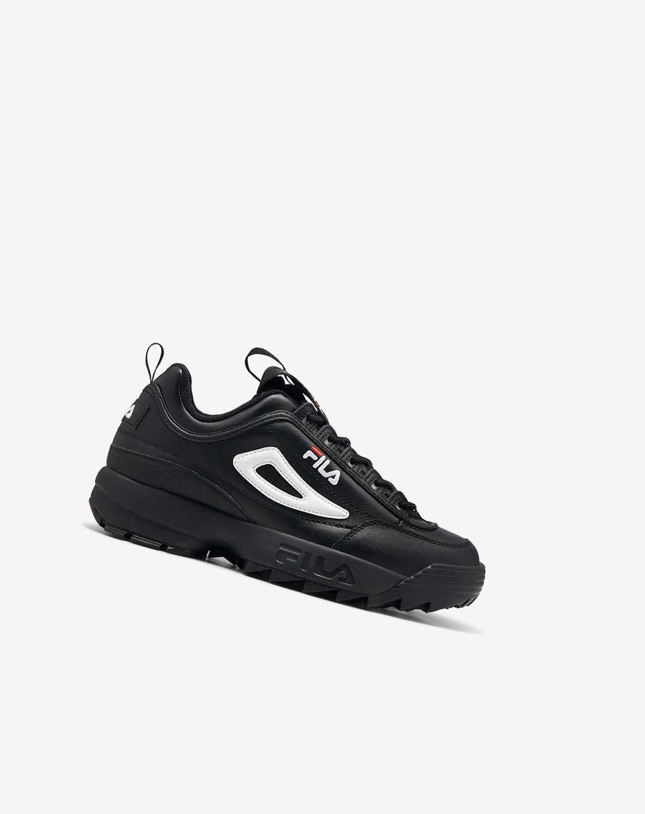 Fila Disruptor 2 Premium Sneakers Negras Blancas Rojas | 13VBDOWHL