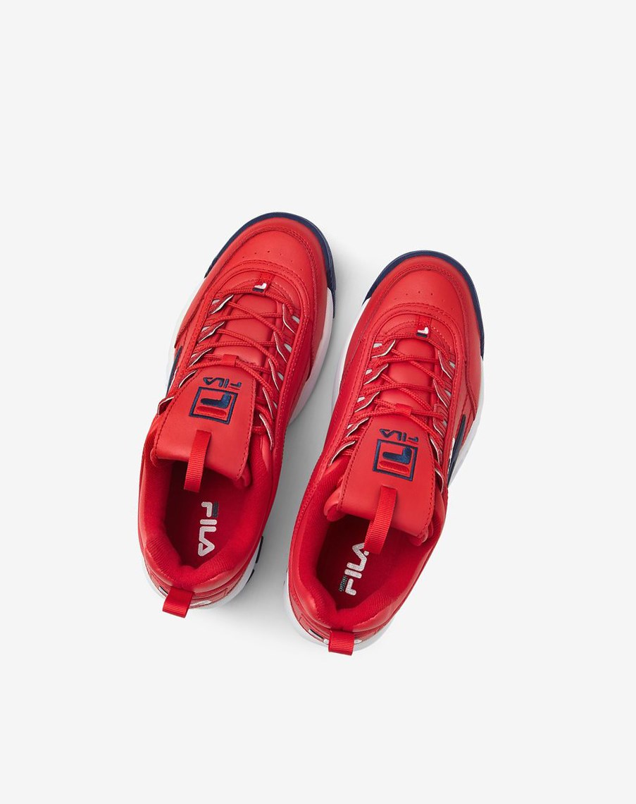 Fila Disruptor 2 Premium Sneakers Rojas Blancas Azul Marino | 03IAEWYCN