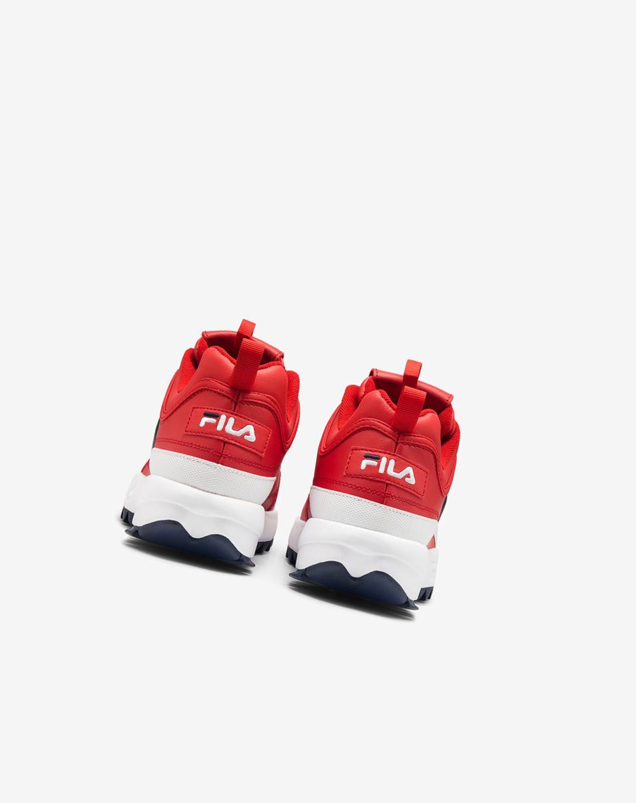 Fila Disruptor 2 Premium Sneakers Rojas Blancas Azul Marino | 03IAEWYCN