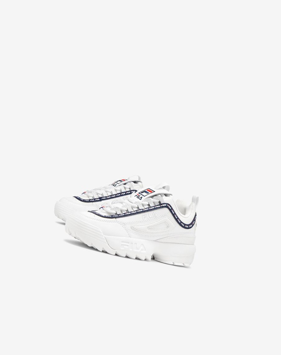 Fila Disruptor 2 Repeat Sneakers Blancas Azul Marino Rojas | 18HQOTSFE