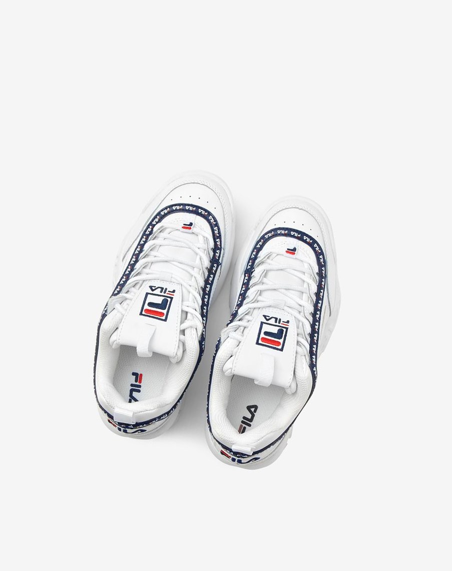 Fila Disruptor 2 Repeat Sneakers Blancas Azul Marino Rojas | 18HQOTSFE