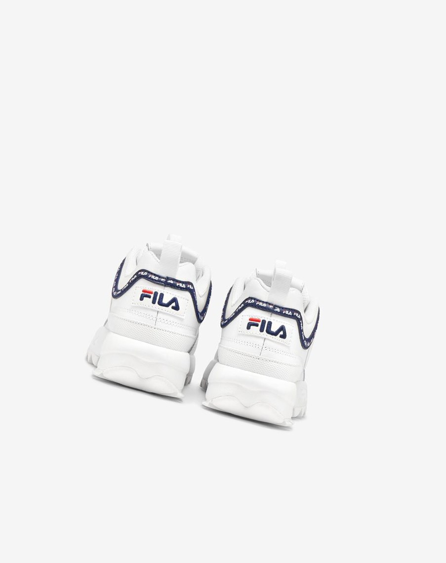 Fila Disruptor 2 Repeat Sneakers Blancas Azul Marino Rojas | 80ILMQWCS