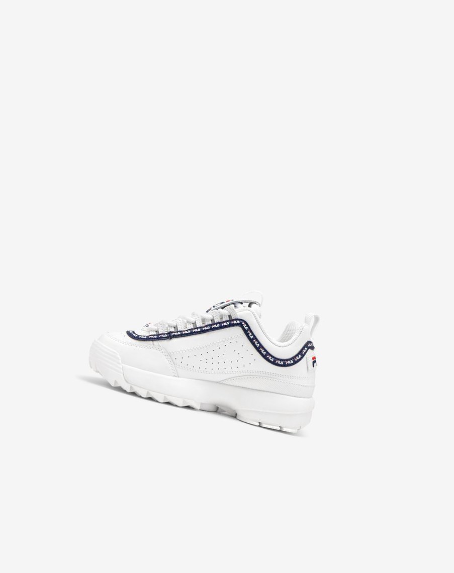 Fila Disruptor 2 Repeat Sneakers Blancas Azul Marino Rojas | 80ILMQWCS