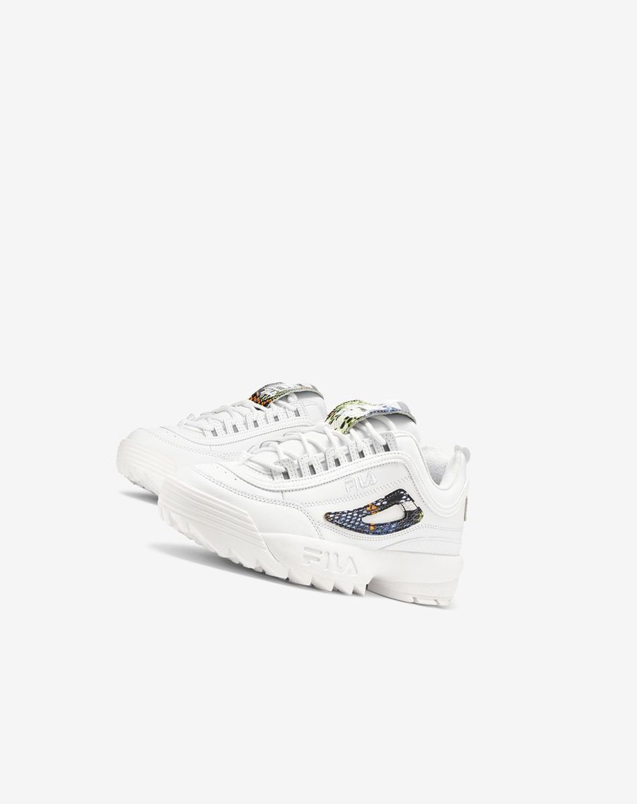 Fila Disruptor 2 Snake Sneakers Blancas Blancas | 13ZNEBPUA