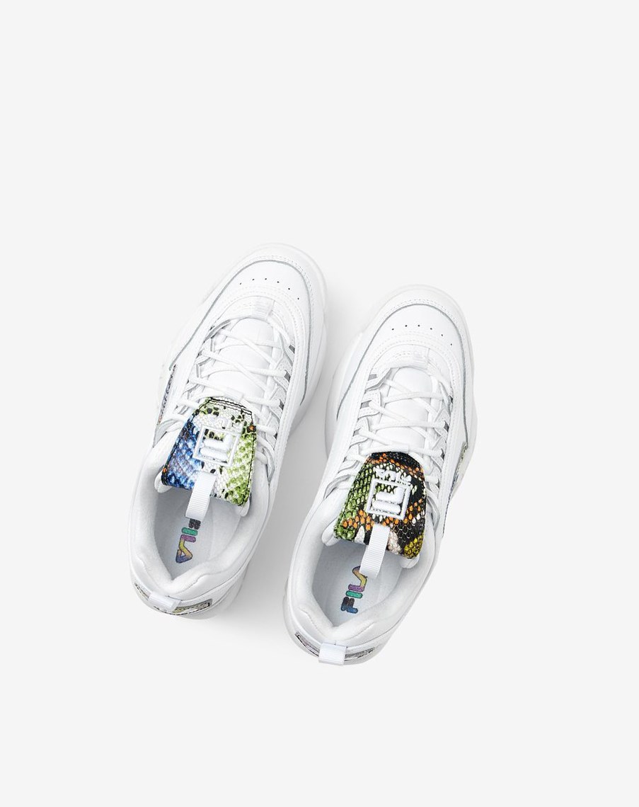 Fila Disruptor 2 Snake Sneakers Blancas Blancas | 42VNQBHOP