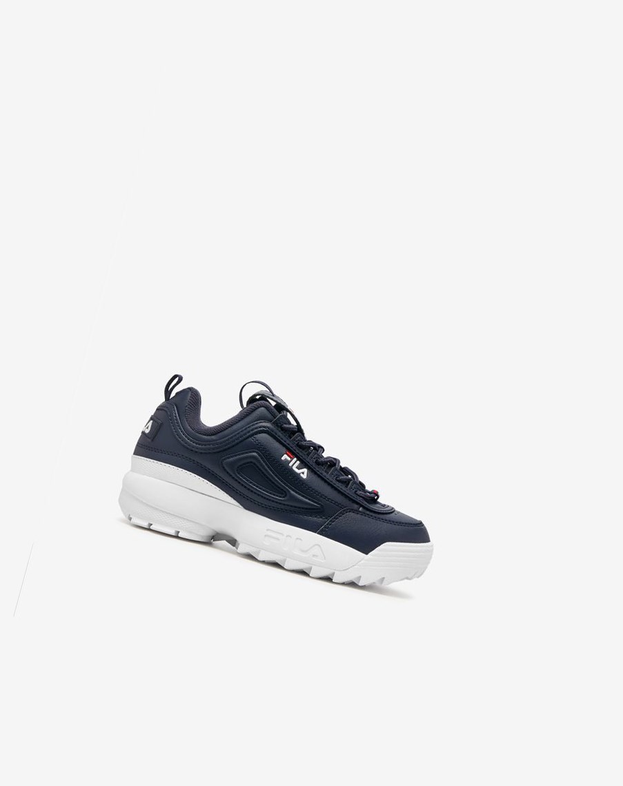 Fila Disruptor 2 Sneakers Azul Marino Blancas Rojas | 54TWXLQEM