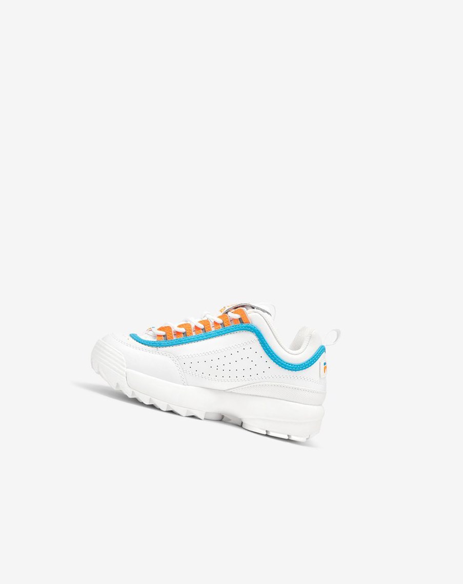 Fila Disruptor 2 Sneakers Blancas Azules Naranjas | 05XGBHWCJ