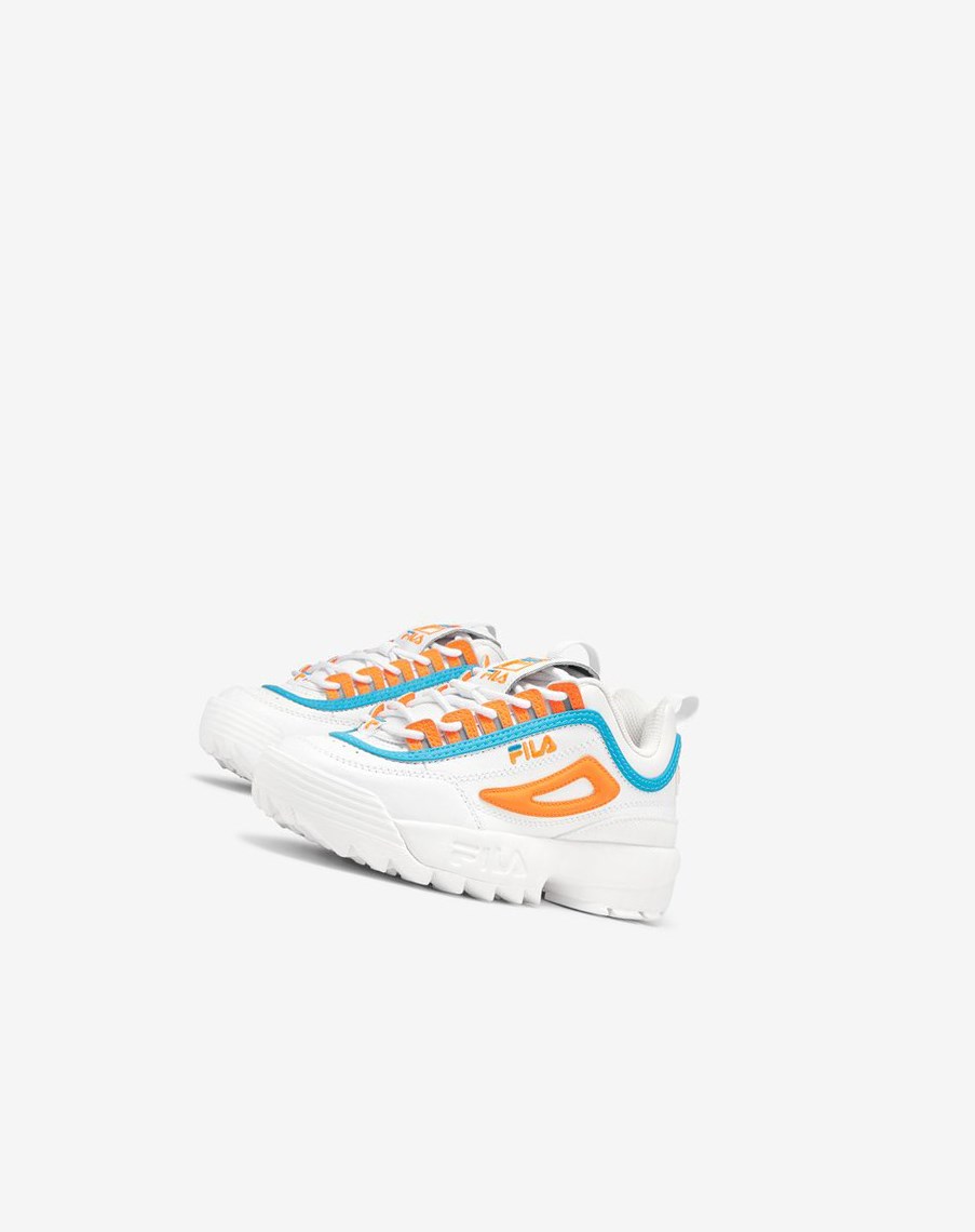 Fila Disruptor 2 Sneakers Blancas Azules Naranjas | 05XGBHWCJ