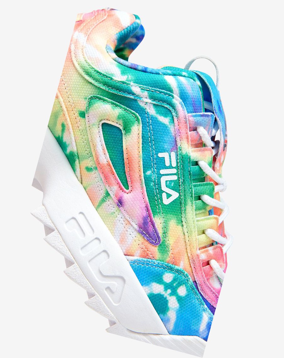 Fila Disruptor 2 Tie Dye Sneakers Mult/Wht/Wht | 94WBPJZSL