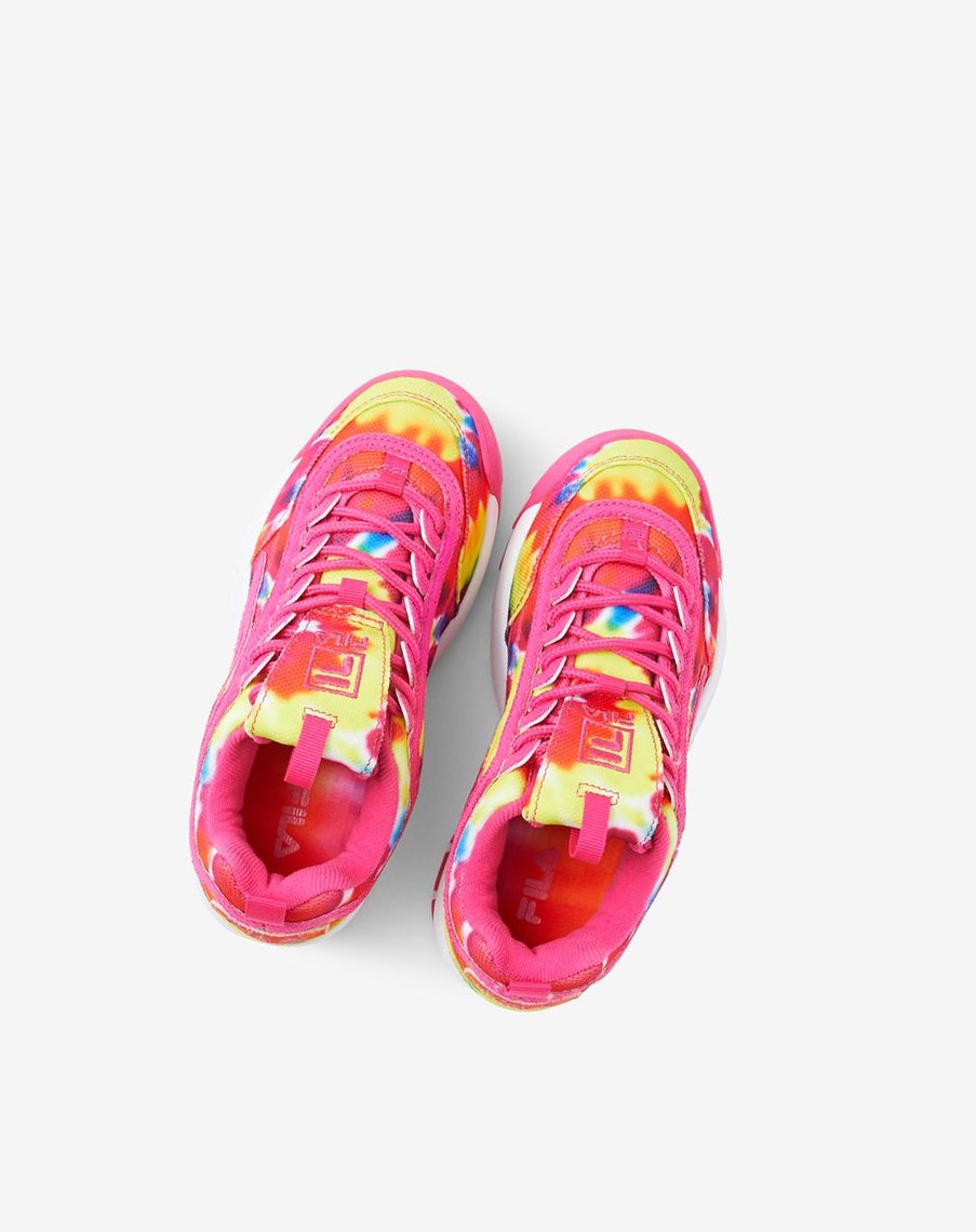 Fila Disruptor 2 Tie Dye Sneakers Rosas Blancas | 07FXBDUWV