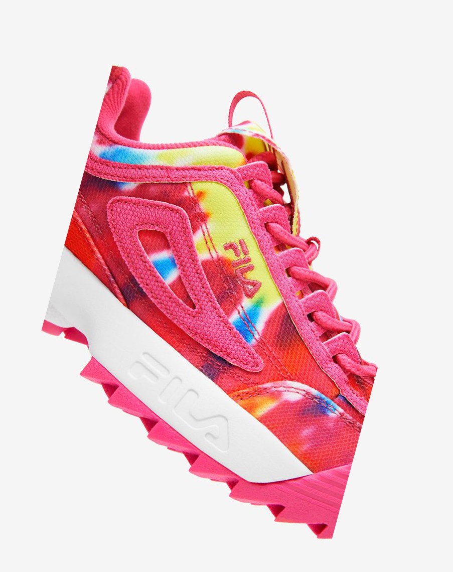 Fila Disruptor 2 Tie Dye Sneakers Rosas Blancas | 07FXBDUWV