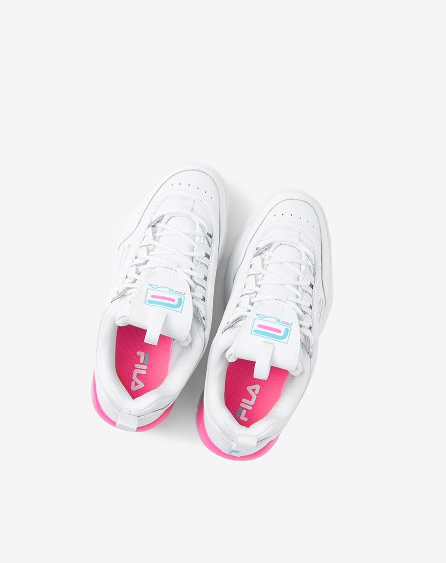 Fila Disruptor 2a Sneakers Blancas Rosas Azules | 46PAKIVZJ