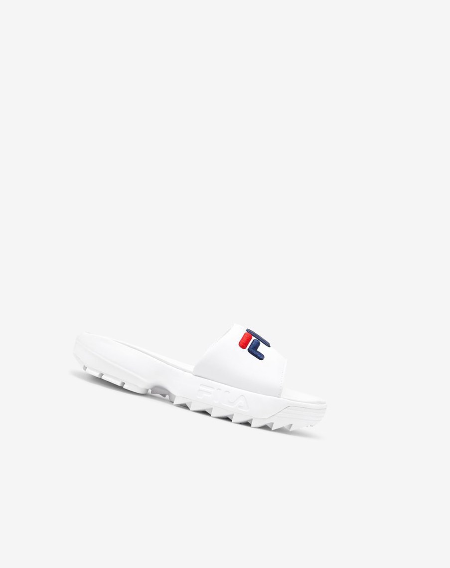 Fila Disruptor Bold Chanclas Chanclas Sandals Blancas Azul Marino Rojas | 10FXRGOSU