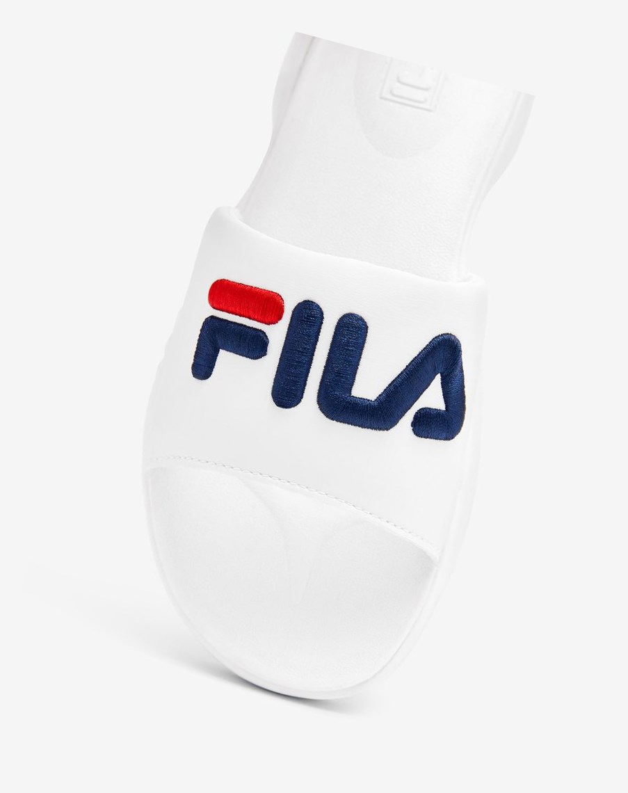 Fila Disruptor Bold Chanclas Chanclas Sandals Blancas Azul Marino Rojas | 13RVXMQEA