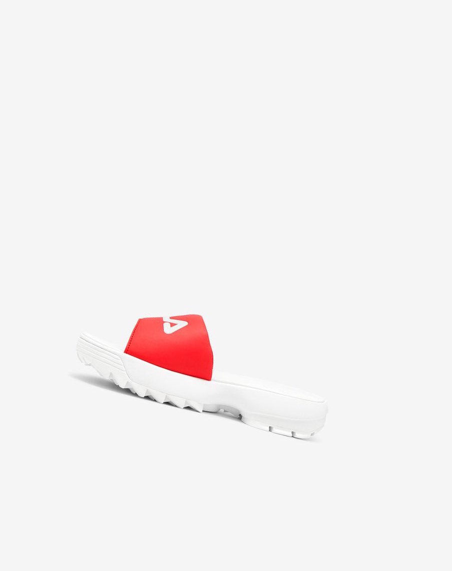 Fila Disruptor Chanclas Chanclas Sandals Blancas Rojas Blancas | 02FTQYHPO