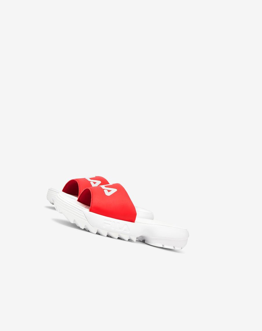 Fila Disruptor Chanclas Chanclas Sandals Blancas Rojas Blancas | 02FTQYHPO