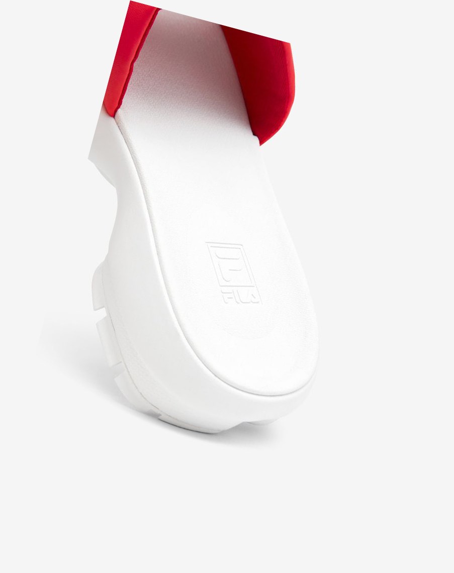 Fila Disruptor Chanclas Chanclas Sandals Blancas Rojas Blancas | 02FTQYHPO