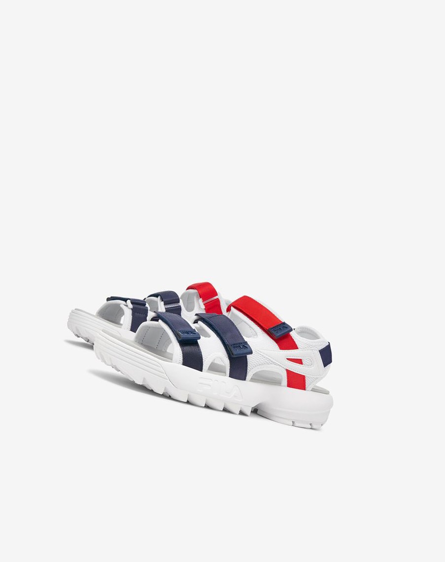 Fila Disruptor Sandal Chanclas Sandals Blancas Azul Marino Rojas | 29USNJIXB