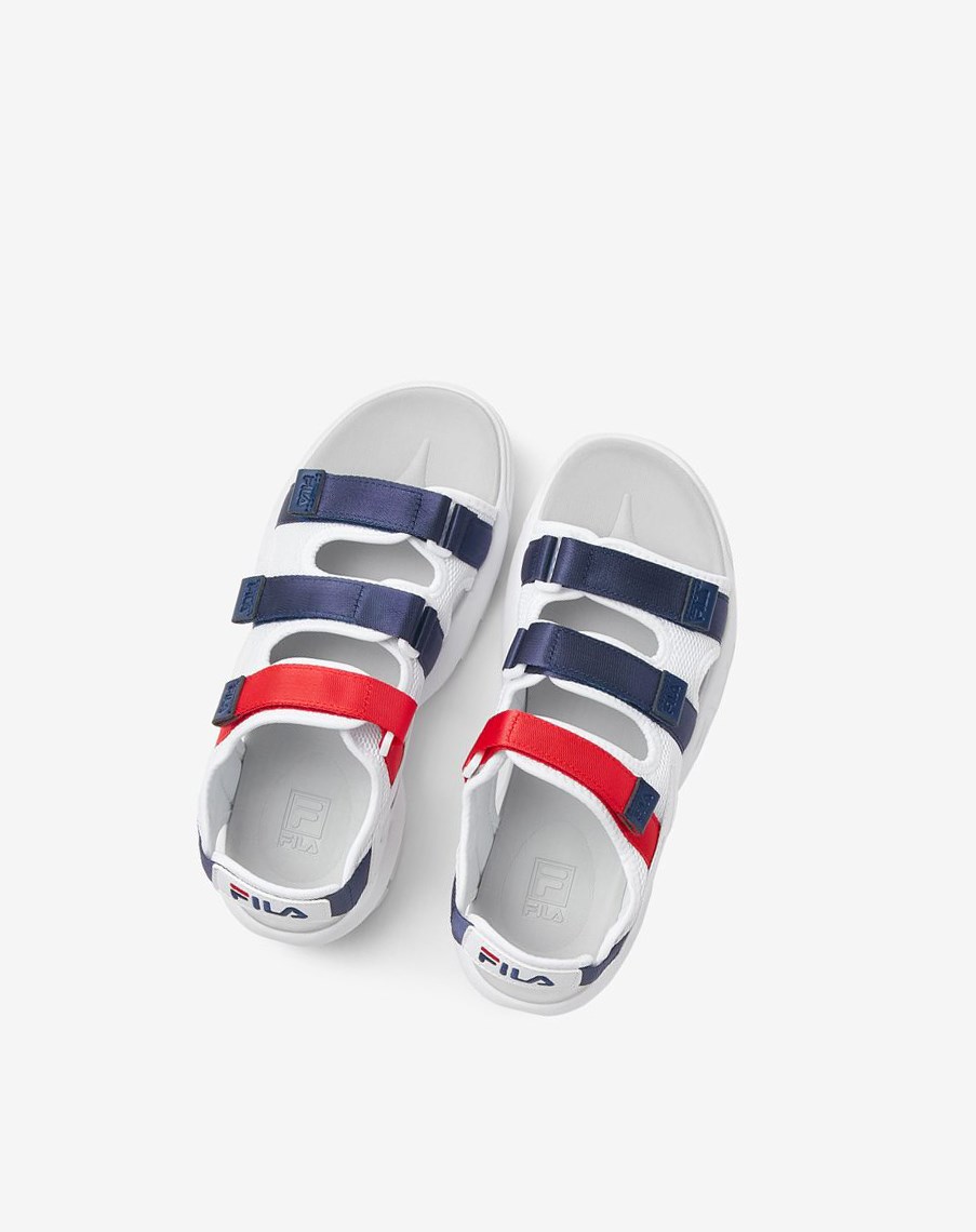 Fila Disruptor Sandal Chanclas Sandals Blancas Azul Marino Rojas | 29USNJIXB