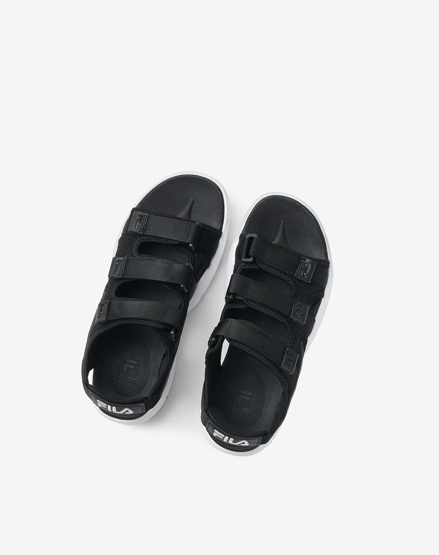 Fila Disruptor Sandal Chanclas Sandals Negras Negras Blancas | 09KAIFZTV