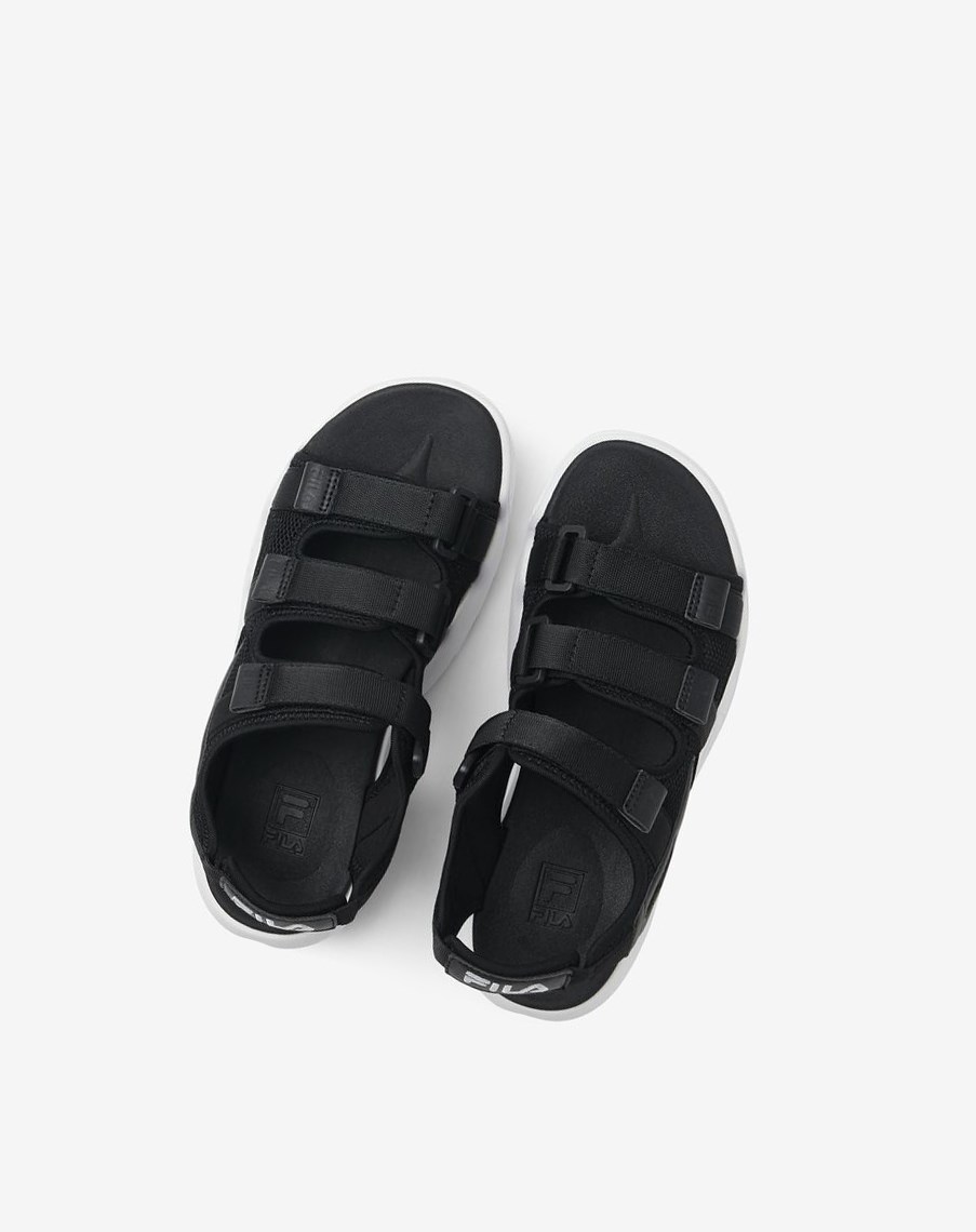 Fila Disruptor Sandal Chanclas Sandals Negras Negras Blancas | 63ZFMPKWT