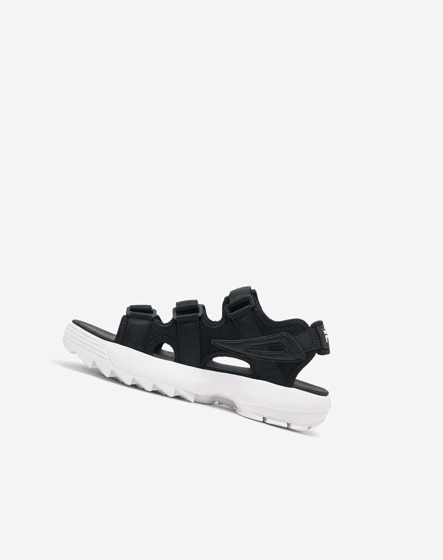 Fila Disruptor Sandal Chanclas Sandals Negras Negras Blancas | 80EUYBNPF