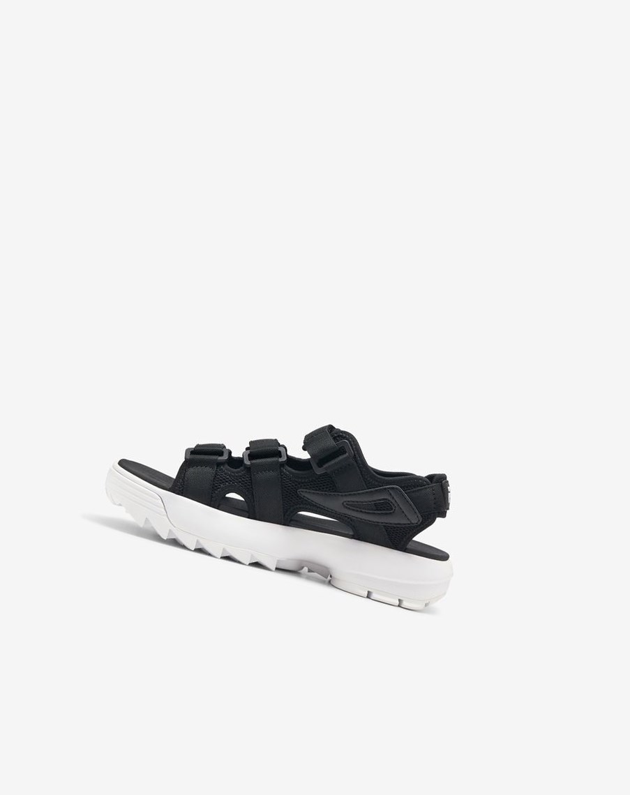 Fila Disruptor Sandal Chanclas Sandals Negras Negras Blancas | 95WMUHIPC