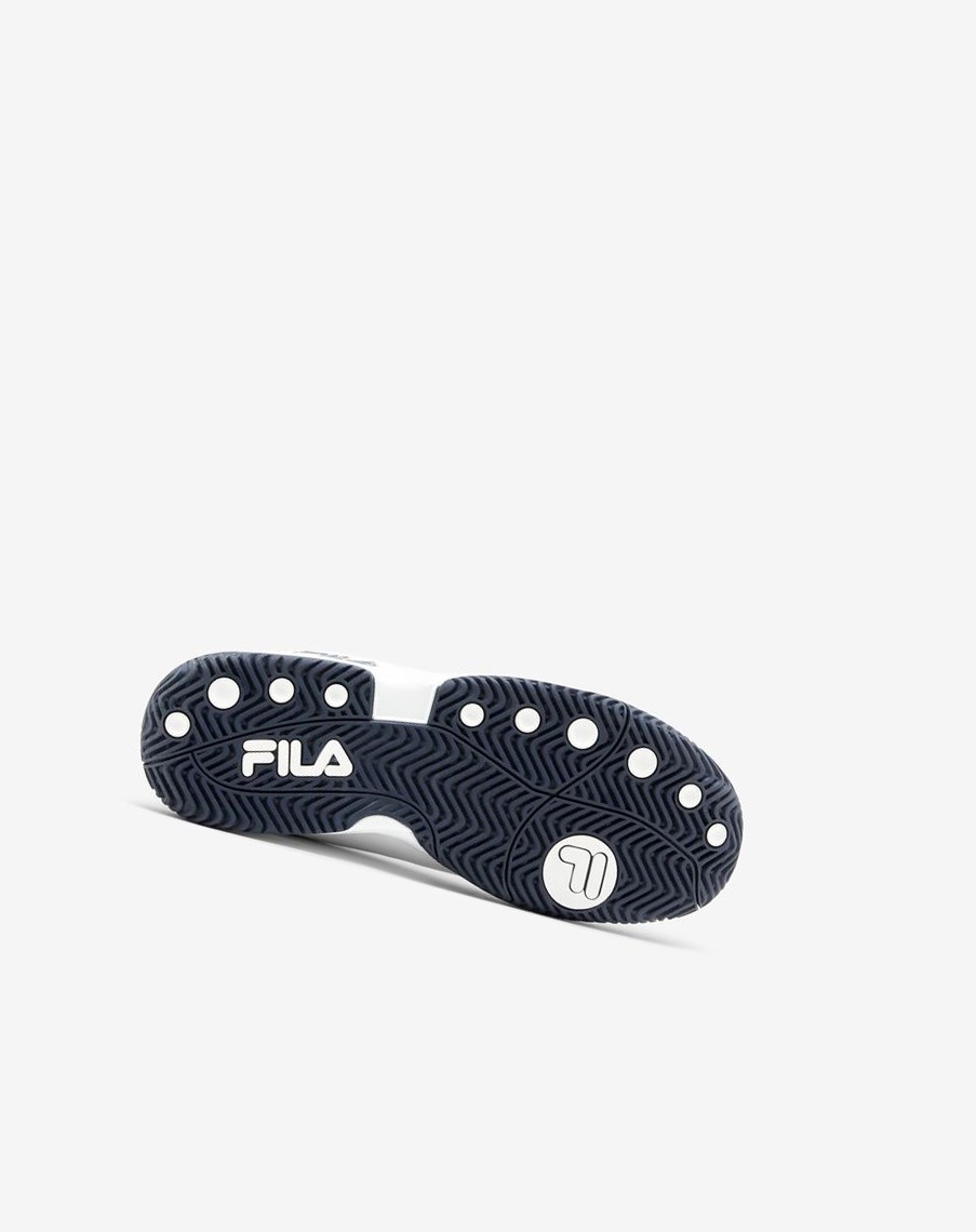 Fila Double Bounce Tenis Shoes Blancas Azul Marino Blancas | 98NHFRICE