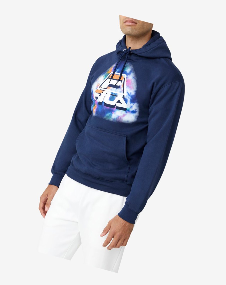 Fila Dracen Tie Dye Hoodie Azules | 07WQJNFYU