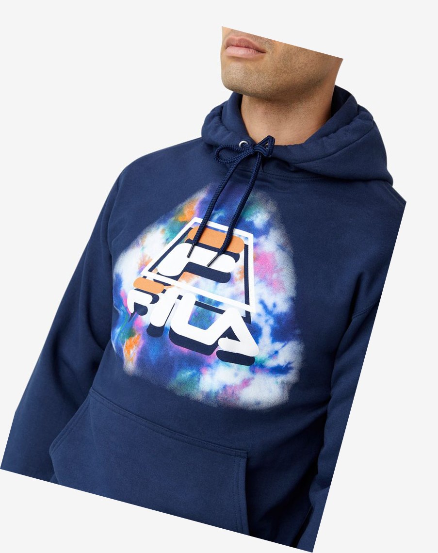 Fila Dracen Tie Dye Hoodie Azules | 07WQJNFYU