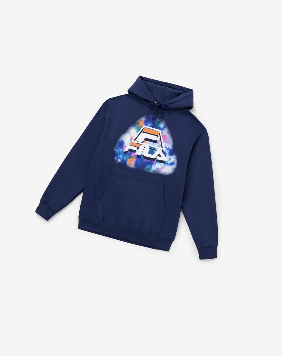 Fila Dracen Tie Dye Hoodie Azules | 07WQJNFYU