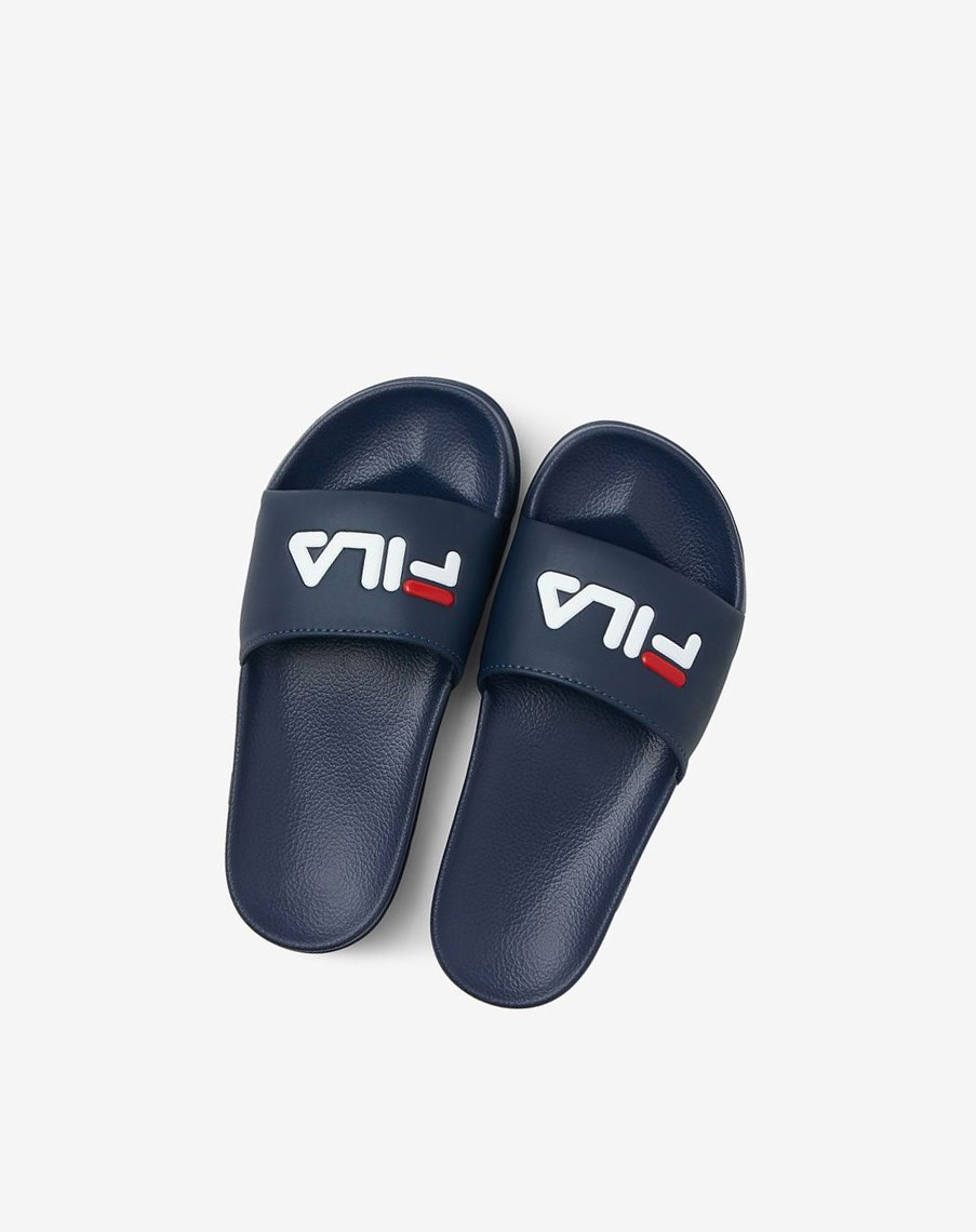 Fila Drifter Chanclas Sandals Azul Marino Rojas Blancas | 32ZJXWCQI