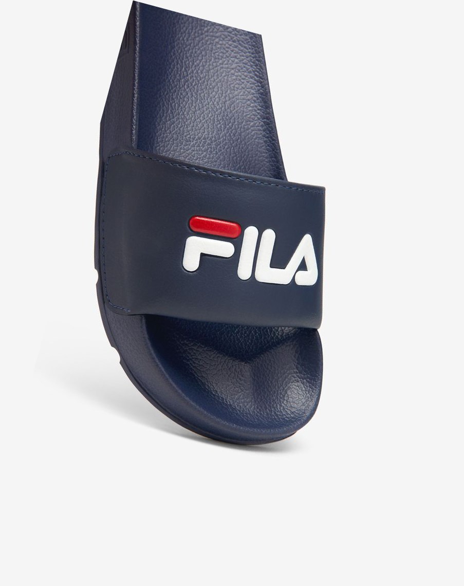 Fila Drifter Chanclas Sandals Azul Marino Rojas Blancas | 92DBZIFMX