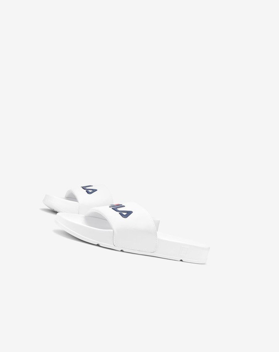 Fila Drifter Chanclas Sandals Blancas Azul Marino Rojas | 29ZGYSNRE