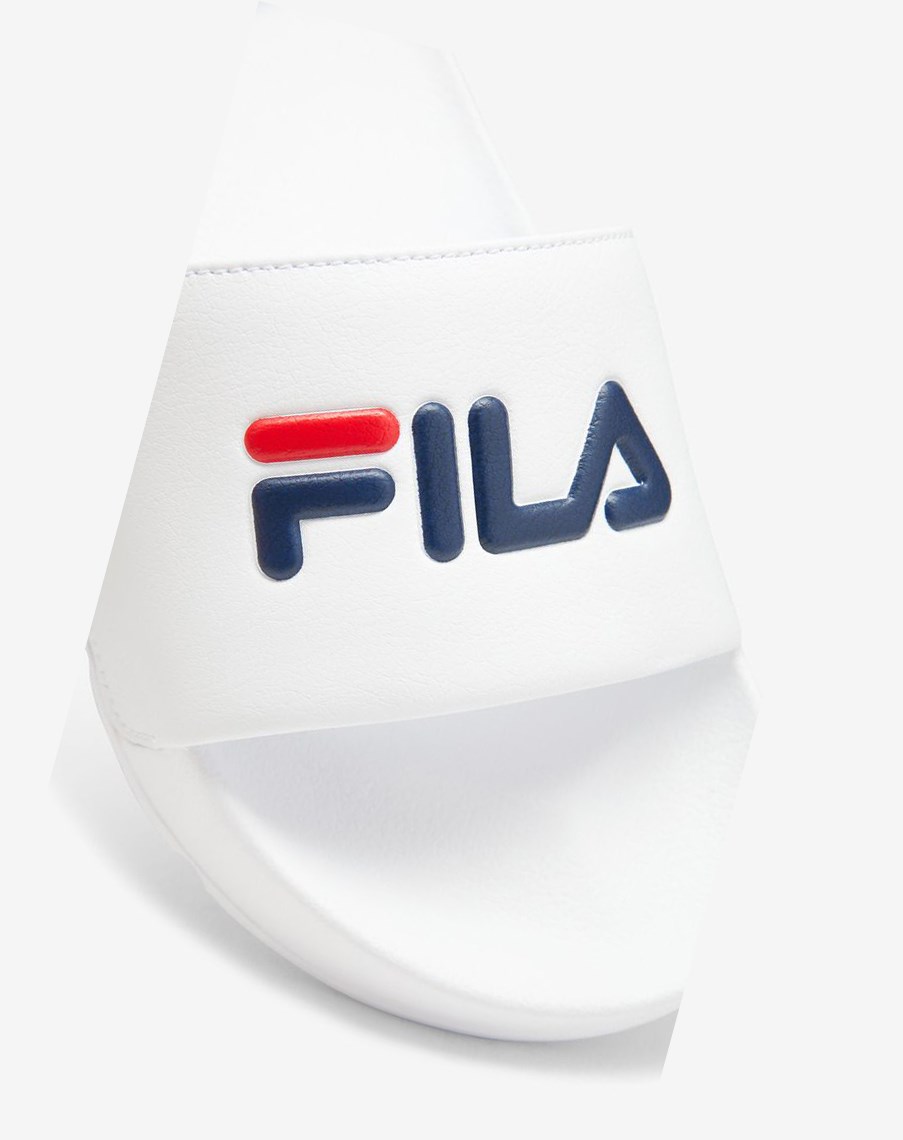 Fila Drifter Chanclas Sandals Blancas Azul Marino Rojas | 58RMEAZSY