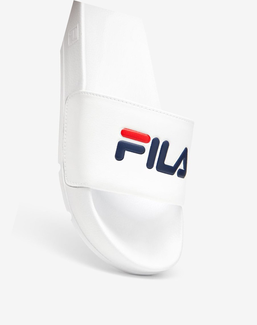 Fila Drifter Chanclas Sandals Blancas Azul Marino Rojas | 61OZUBGCJ