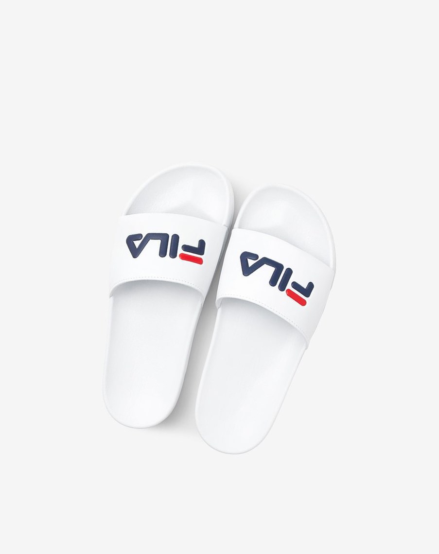 Fila Drifter Chanclas Sandals Blancas Azul Marino Rojas | 75MBDFPHL