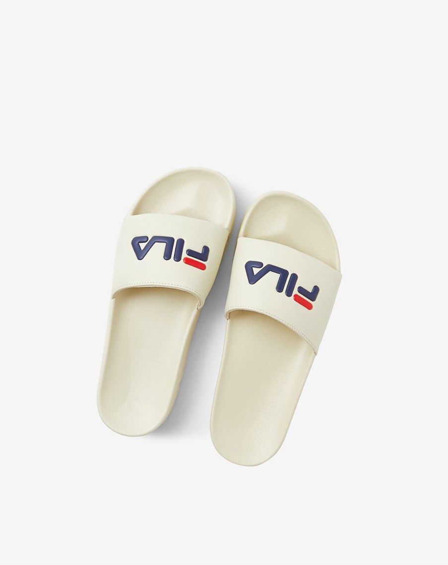 Fila Drifter Chanclas Sandals Creme Azul Marino Rojas | 13JXBMCUS