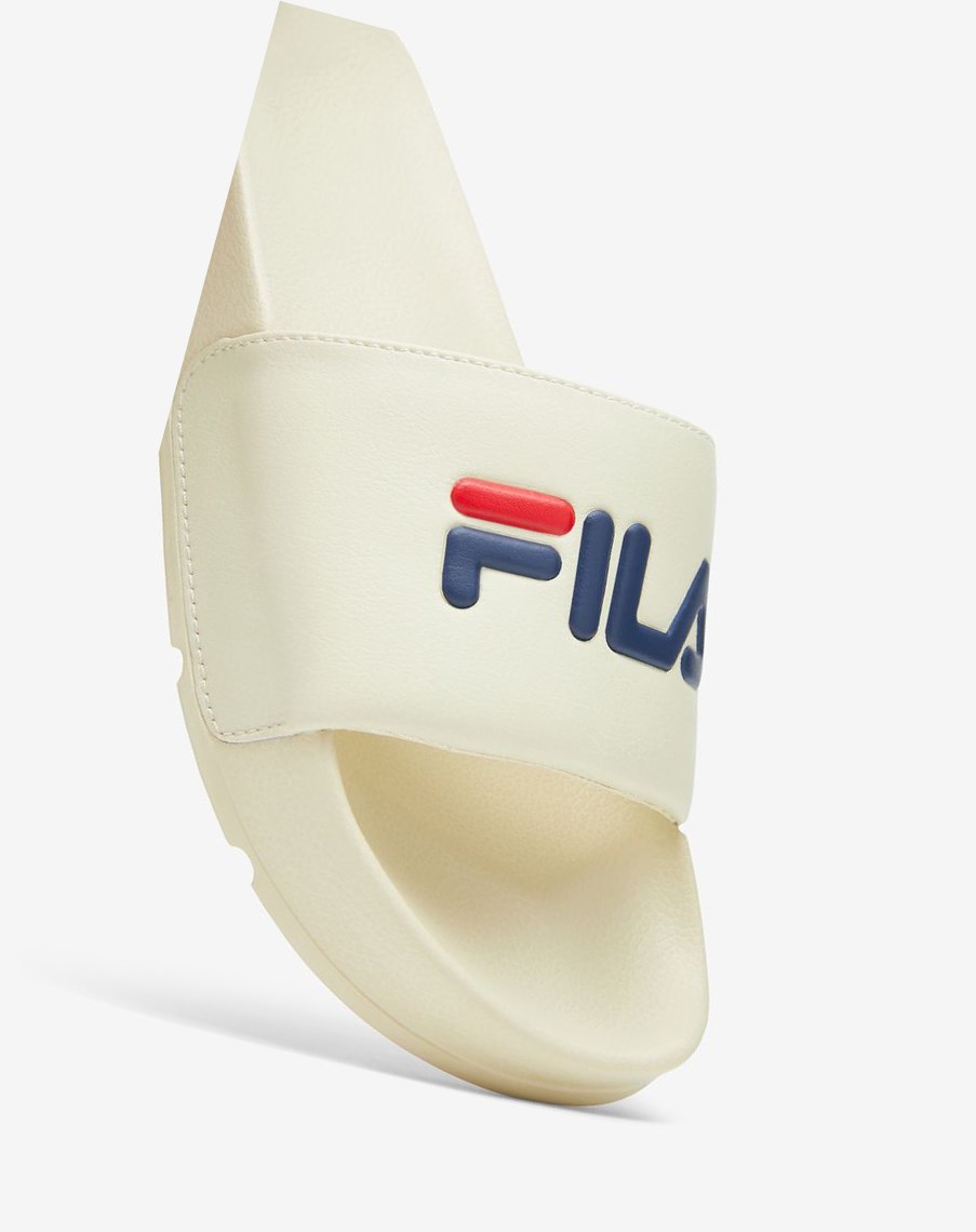 Fila Drifter Chanclas Sandals Creme Azul Marino Rojas | 13JXBMCUS